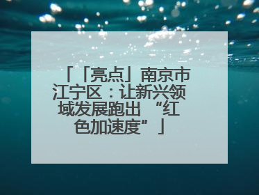 「亮点」南京市江宁区：让新兴领域发展跑出 “红色加速度”