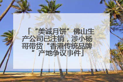 “美诚月饼”佛山生产公司已注销，涉小杨哥带货“香港传统品牌”产地争议事件