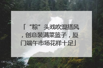 “粽”头戏吹混搭风，创意装满菜篮子，厦门端午市场花样十足