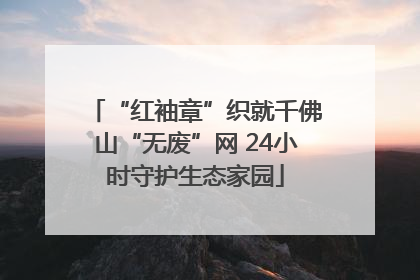 “红袖章”织就千佛山“无废”网 24小时守护生态家园