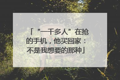“一千多人”在抢的手机，他买回家：不是我想要的那种