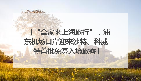 “全家来上海旅行”，浦东机场口岸迎来沙特、科威特首批免签入境旅客