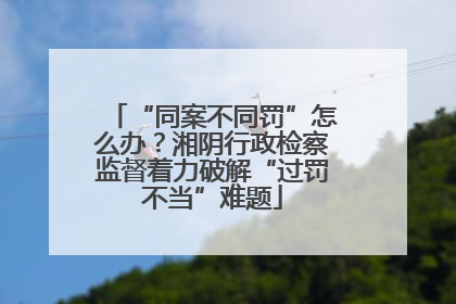 “同案不同罚”怎么办？湘阴行政检察监督着力破解“过罚不当”难题