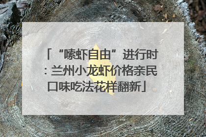 “嗦虾自由”进行时：兰州小龙虾价格亲民口味吃法花样翻新