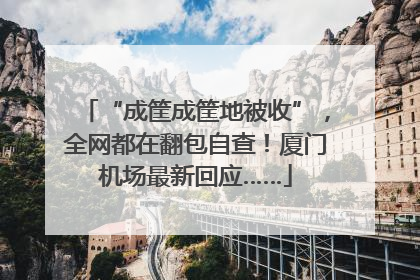 “成筐成筐地被收”，全网都在翻包自查！厦门机场最新回应……