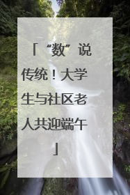 “数”说传统！大学生与社区老人共迎端午