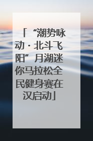 “潮势咏动・北斗飞阳”月湖迷你马拉松全民健身赛在汉启动