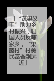 “蔬果义工”助力乡村振兴，归国人员反哺家乡，“果蔬村”村美民富香飘远近
