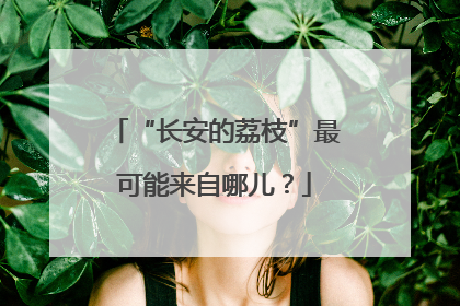 “长安的荔枝”最可能来自哪儿？