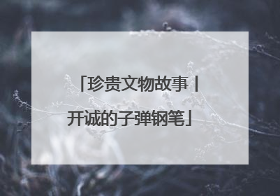 珍贵文物故事丨开诚的子弹钢笔