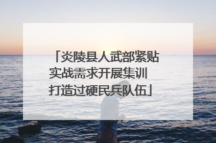 炎陵县人武部紧贴实战需求开展集训 打造过硬民兵队伍