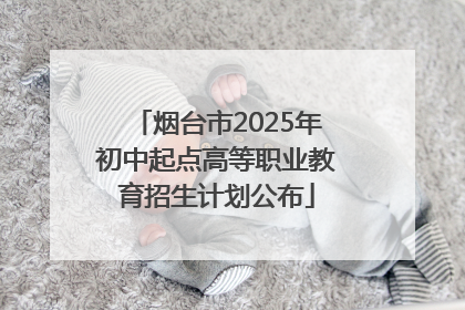烟台市2025年初中起点高等职业教育招生计划公布