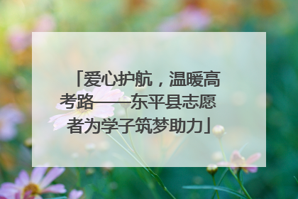 爱心护航，温暖高考路——东平县志愿者为学子筑梦助力