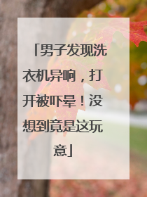 男子发现洗衣机异响，打开被吓晕！没想到竟是这玩意