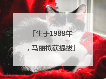 生于1988年，马丽拟获提拔