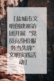 盐城市文明创建巡访团开展“党员亮身份服务当先锋”文明实践活动