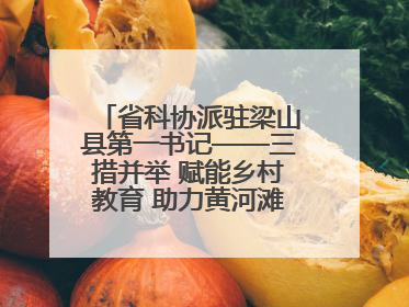 省科协派驻梁山县第一书记——三措并举 赋能乡村教育 助力黄河滩娃健康成长