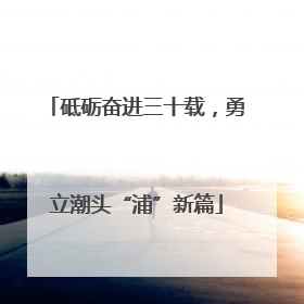 砥砺奋进三十载，勇立潮头“浦”新篇