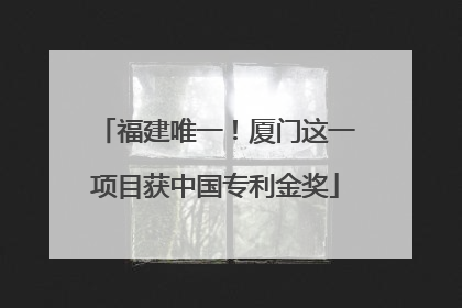 福建唯一！厦门这一项目获中国专利金奖