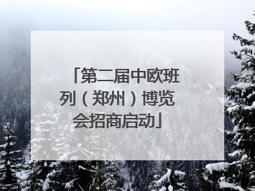 第二届中欧班列（郑州）博览会招商启动