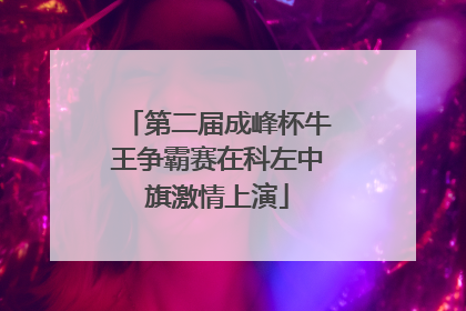 第二届成峰杯牛王争霸赛在科左中旗激情上演