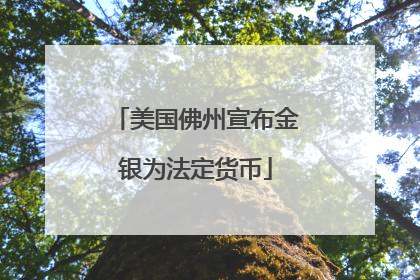 美国佛州宣布金银为法定货币