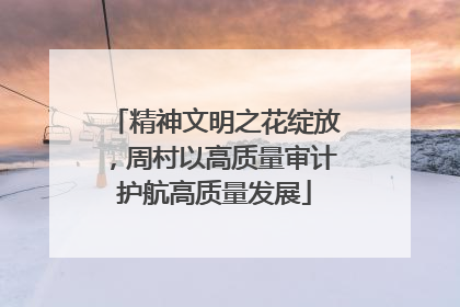 精神文明之花绽放，周村以高质量审计护航高质量发展