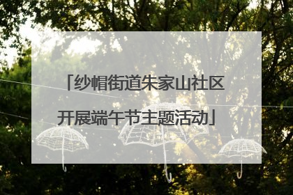 纱帽街道朱家山社区开展端午节主题活动