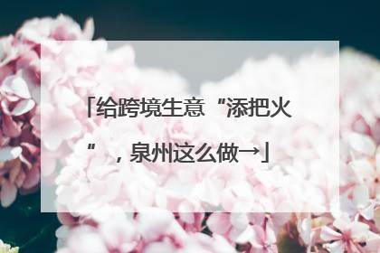 给跨境生意“添把火”，泉州这么做→