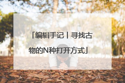 编辑手记丨寻找古物的N种打开方式