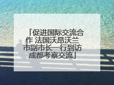 促进国际交流合作 法国沃昂沃兰市副市长一行到访成都考察交流