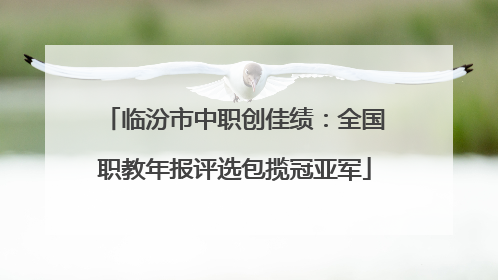 临汾市中职创佳绩：全国职教年报评选包揽冠亚军