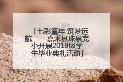 七彩童年 筑梦远航——嘉禾县珠泉完小开展2019级学生毕业典礼活动
