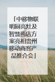 中移物联明厨亮灶及智慧药店方案亮相贵州移动商客产品推介会