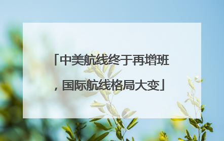 中美航线终于再增班，国际航线格局大变