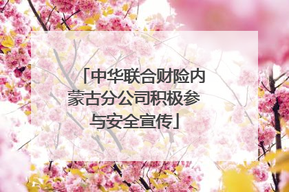 中华联合财险内蒙古分公司积极参与安全宣传