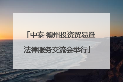 中泰·德州投资贸易暨法律服务交流会举行