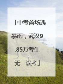 中考首场遇暴雨，武汉9.85万考生无一误考