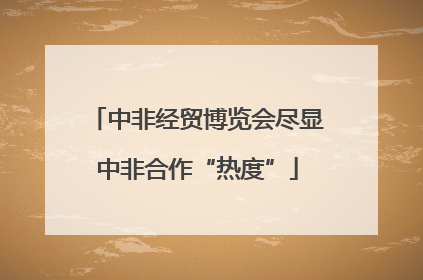 中非经贸博览会尽显中非合作“热度”
