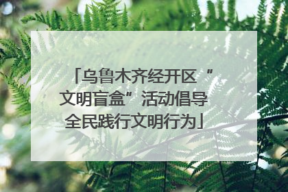 乌鲁木齐经开区“文明盲盒”活动倡导全民践行文明行为