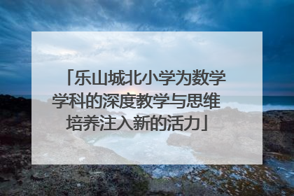 乐山城北小学为数学学科的深度教学与思维培养注入新的活力