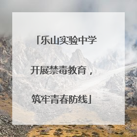 乐山实验中学开展禁毒教育，筑牢青春防线