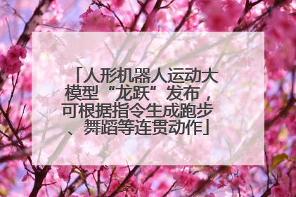 人形机器人运动大模型“龙跃”发布，可根据指令生成跑步、舞蹈等连贯动作
