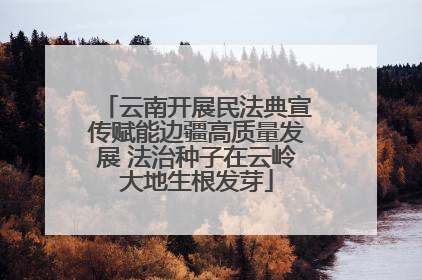 云南开展民法典宣传赋能边疆高质量发展 法治种子在云岭大地生根发芽