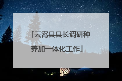 云霄县县长调研种养加一体化工作