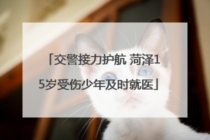 交警接力护航 菏泽15岁受伤少年及时就医