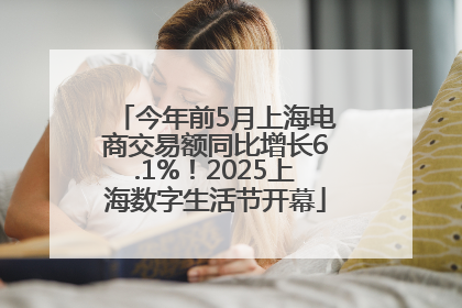 今年前5月上海电商交易额同比增长6.1%！2025上海数字生活节开幕