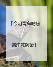 今明鹭岛晴热 请注意防暑