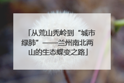 从荒山秃岭到“城市绿肺”——兰州南北两山的生态蝶变之路