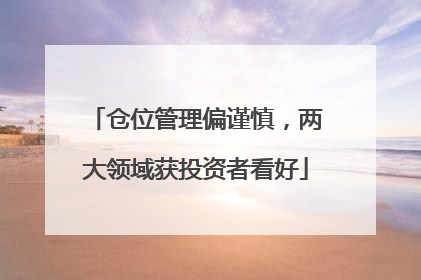 仓位管理偏谨慎，两大领域获投资者看好